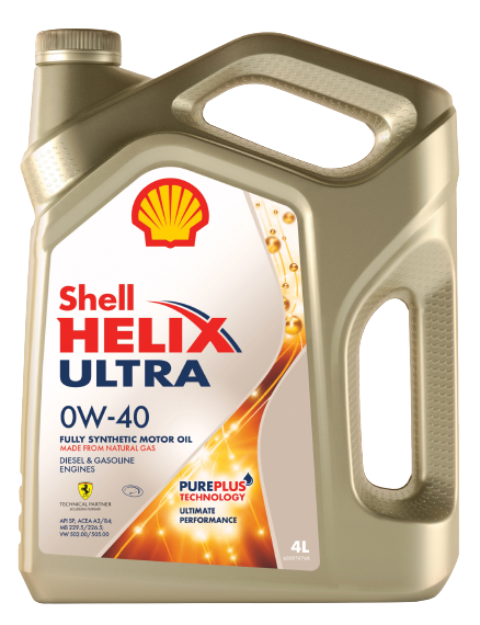 Моторное масло SHELL 0W40 HELIX ULTRA SP, 4л